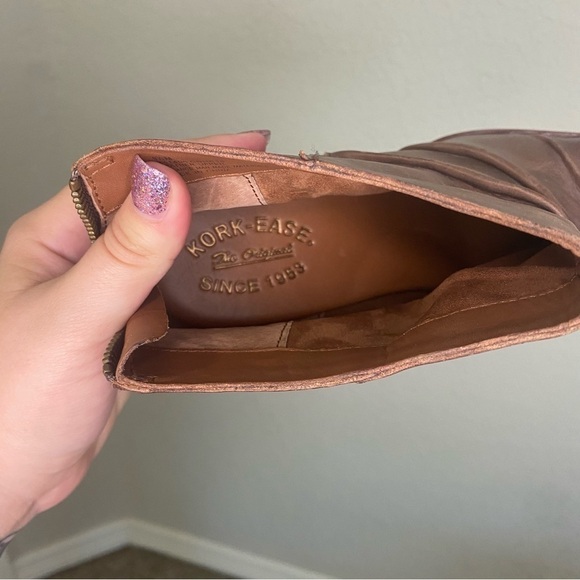 Kork Ease Brown Leather Kissel Heeled Ankle Boots. Size 9.5. - Picture 6 of 11